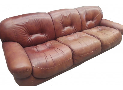 Chesterfield Classic Three-Seater Sofa Living Room Landscape Fabric Sofa 3-Seat Couch