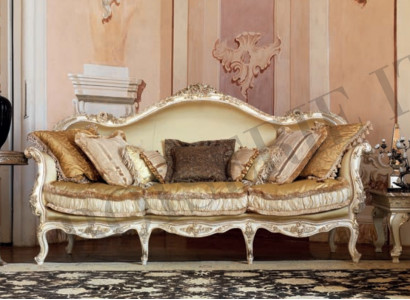Sofa Upholstery Wood Sofas Couch Baroque Rococo Luxury Italy Three-Seater Furniture New