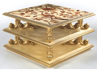Coffee table table side table living room table wood royal side baroque new