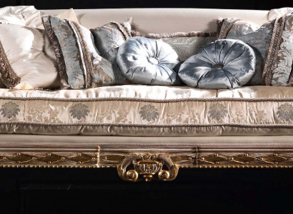 Chesterfield Classic Three-Seater Sofa Living Room Textile Sofa 3-Seater Couch