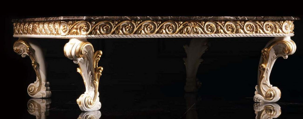 Coffee Game Table Marble Top Antique Side Table Marble Wood Classic