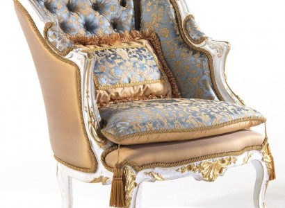 Armchair Library Reading Chair Wingback Chair Sofa Upholstery Italian Furniture Luxury