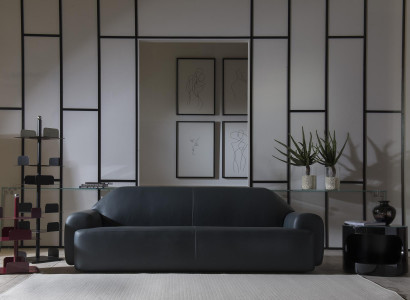 Sofa living room furniture three-seater sofas Italian leather couch luxury upholstery