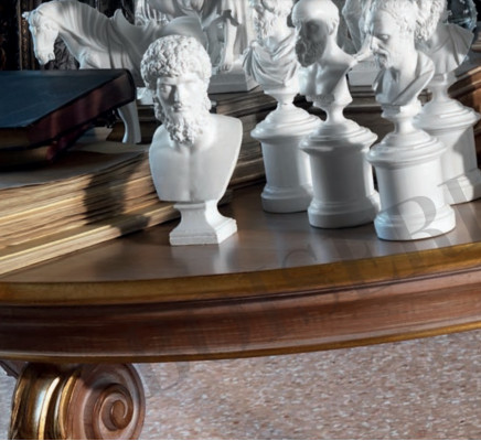 Dining table round living room tables wood royal baroque Italian furniture baroque