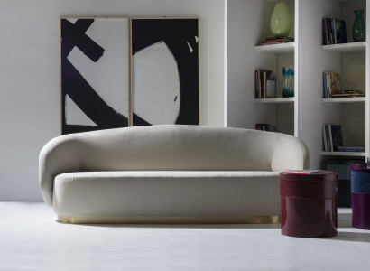 Sofa three-seater design luxury furniture wood white design furniture from Italy classic