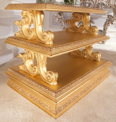 Side table, solid wood, Baroque Rococo coffee table, side tables, classic furniture