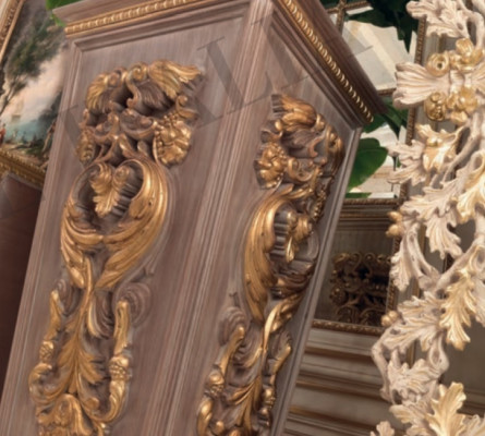 Vase flower stand, vase stand, solid wood, Baroque, Rococo, Italian design