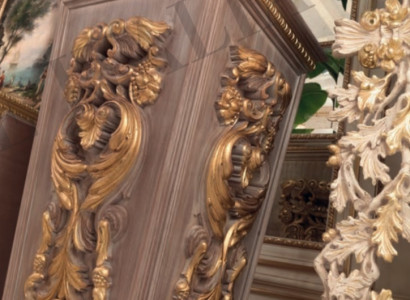 Vase flower stand, vase stand, solid wood, Baroque, Rococo, Italian design