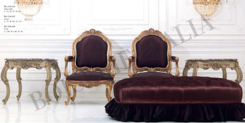 Coffee table side table living room table wood royal side baroque rococo