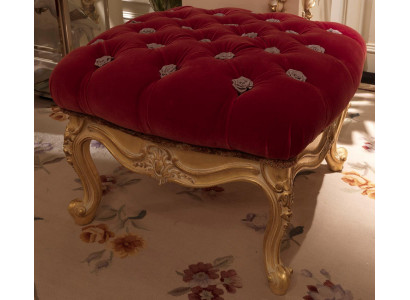 Footstool Living Room Ottoman Furniture Chair Bench Italian Design Velvet New