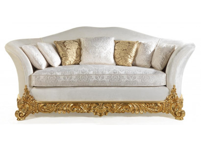 White sofa classic three-seater sofas living room textile couches 3 seats