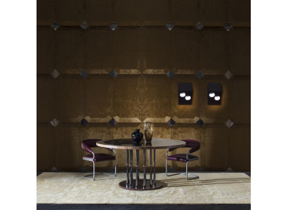 Round dining table luxury table wood dining tables Italian furniture tables dining room