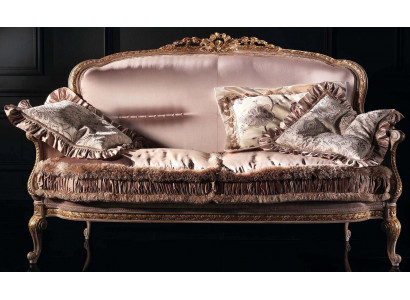Design upholstery textile sofas couches luxury sofa 2-seater furniture couch furnishings