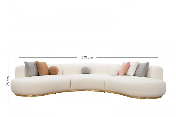 Living area couch XXL sofa big couches oval corner set fabric sofa