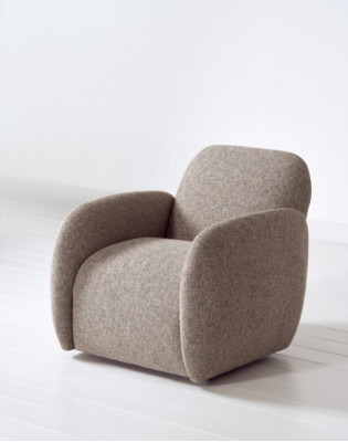 Taupe armchair television chair single-seater upholstered seats lounge chairs