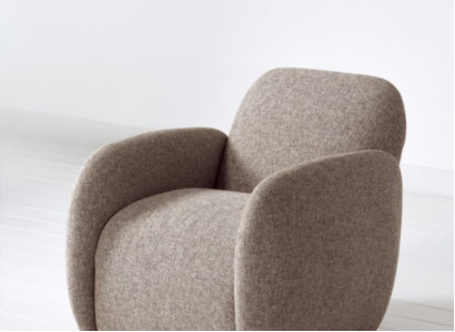 Taupe armchair television chair single-seater upholstered seats lounge chairs