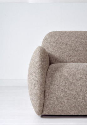 Taupe armchair television chair single-seater upholstered seats lounge chairs