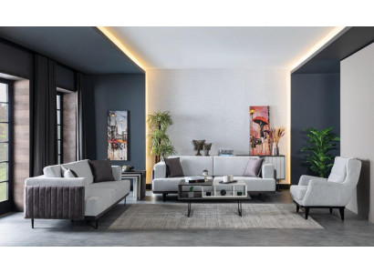 Living room sofa set 331 seater coffee table side table 5-piece modern