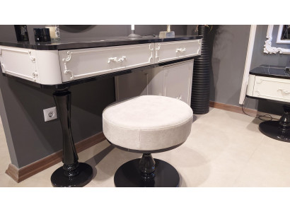 Living room stool luxury style modern design furniture footstool white fabric