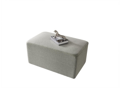 Ottoman Textile Living Room Luxury Modern Tables Gray Wood Textile Footstool