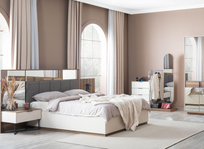 Set bed 2x bedside tables 4-piece complete bedroom luxury new furniture