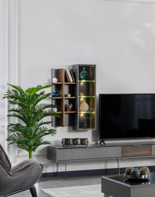 Gray wall unit, cabinet, wall units, furniture, wood, RTV, television design, cabinets