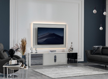Living Room Set TV Stand Television Wall Lowboard Luxury Design new 2-piece