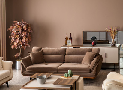 Three-seater couch upholstered sofa furniture couches living room three-seater textile fabric