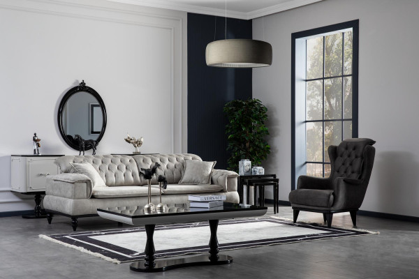 Chesterfield luxury sofa couch XXL large sofas three-seater fabric 3-seater couches