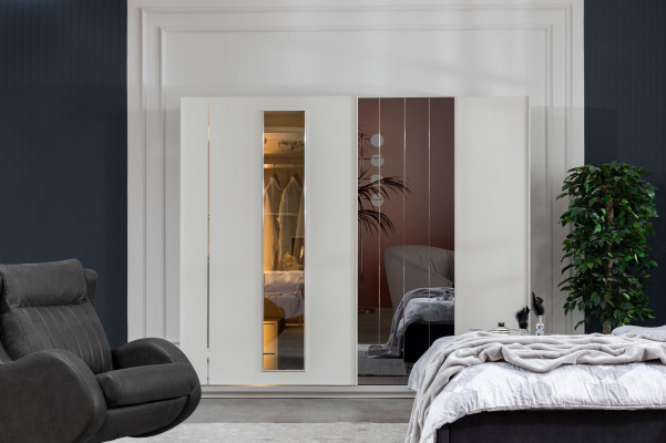 Wardrobe Luxury Cabinets Closet Wood Furniture Bedroom 250cm