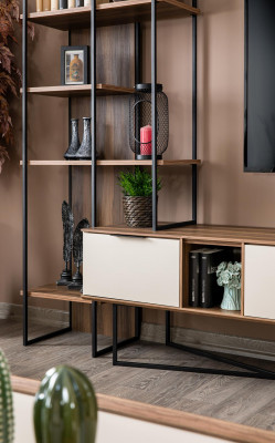 Living room wall unit furniture TV stand bookshelf 240cm wooden wall units
