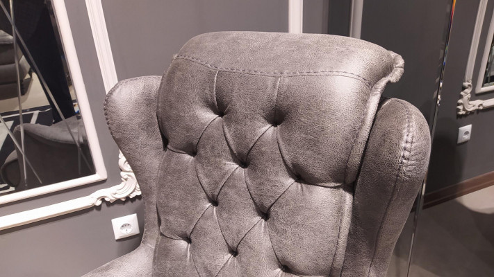 Chesterfield wingback chair with side table lounge corner 2-piece armchair sofa