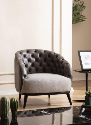 Luxury Armchair Chesterfield Single-Seater Couch Furniture Lounge Club Sofa 1-Seater