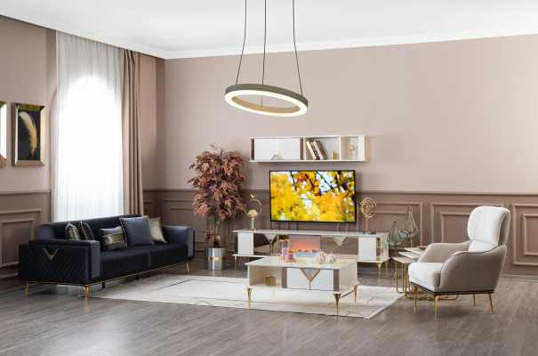 Coffee table living room wood design luxury furniture new white style modern