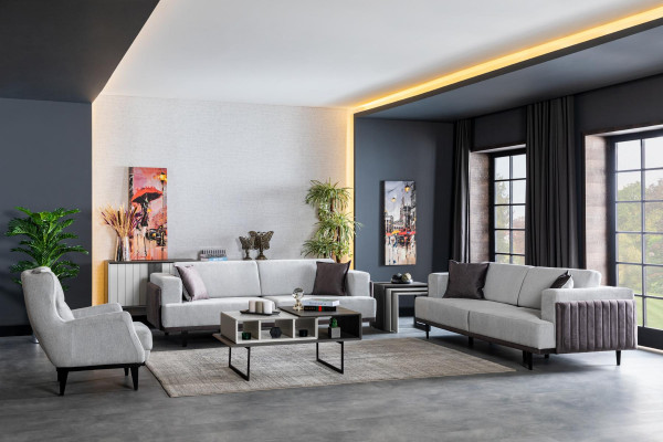 Coffee table living room wood design luxury furniture new gray style modern