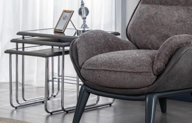 Side tables living room luxury design new modern gray material wood