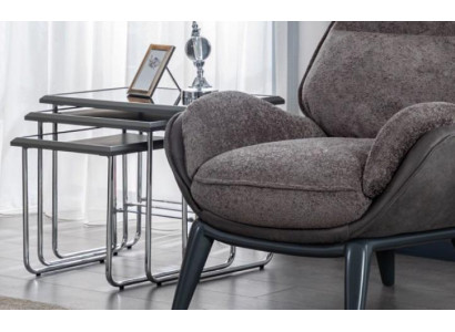 Side tables living room luxury design new modern gray material wood