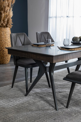 Gray Chair Designer Dining Chairs Seat Chair Armchair Textile Wood