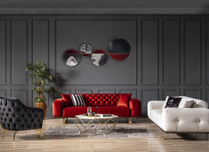 Colorful Designer Sofa Set 3+2+1 Seater Sofas Chesterfield