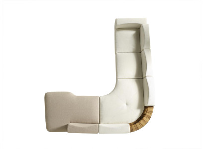 Corner sofa L-shape, living room, modern style, upholstered, wood, textile corner suite.