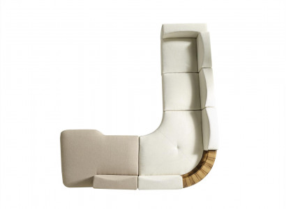 Corner sofa L-shape, living room, modern style, upholstered, wood, textile corner suite.
