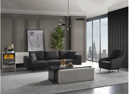 Living room sofa set 4+1 seater couch upholstery luxury furniture 3-piece couch