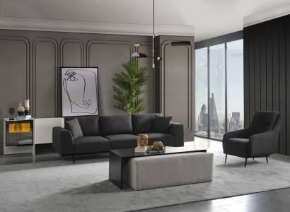 Living room sofa set 4+1 seater couch upholstery luxury furniture 3-piece couch