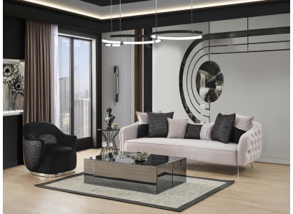 Sofa set 3+1 seater coffee table complete set designer 3-piece living room