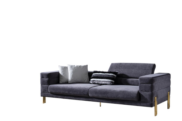 Sofa set 3+1 seater set design upholstered couches modern new blue