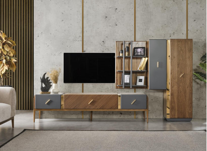 Wall unit TV stand bookshelf hanging cabinet modern new
