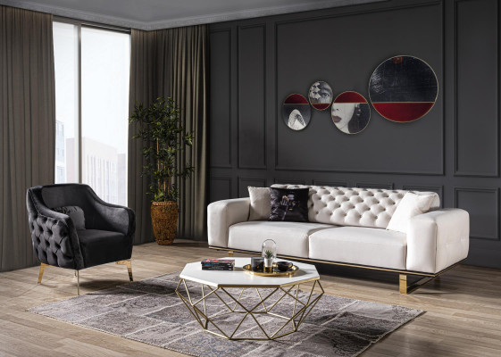 Sofa set Sofa 3+1 seater armchair furniture luxury design new white color