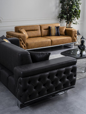 Living room sofa, 4-seater luxury designer couch, upholstered sofas, modern
