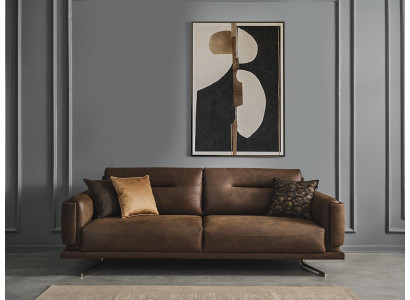 Living room sofa 4-seater luxury couches upholstered furniture new modern brown