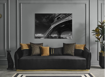 4-seater Chesterfield Sofa Upholstery Living Room Design Luxury Wood